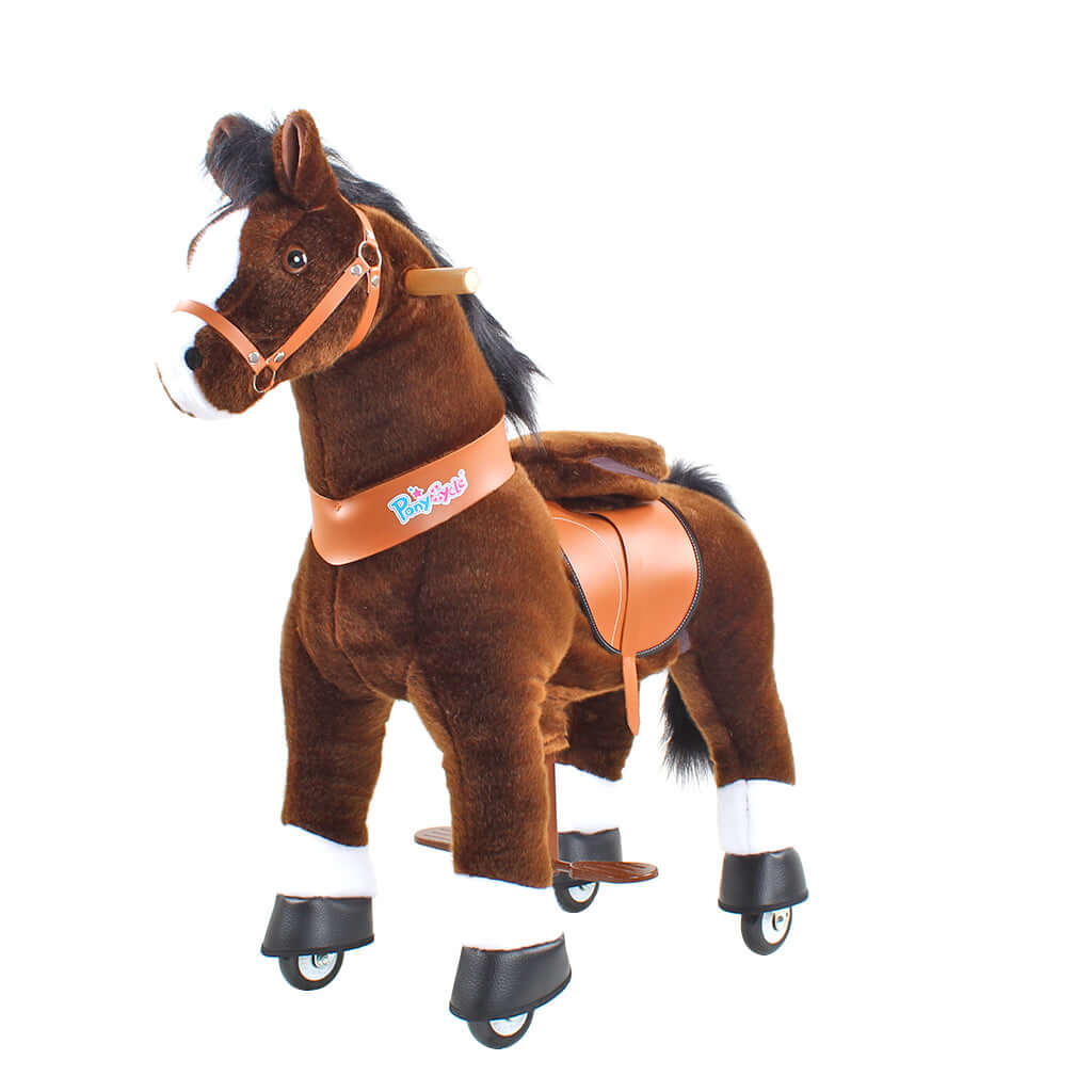 Model U Ride On Horse Toy Age 3-5 Chocolate - HoneyBug 