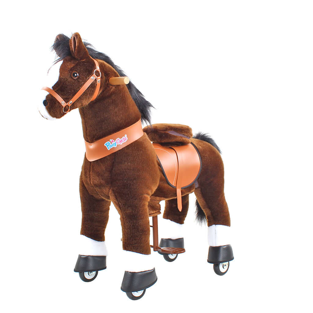 Model U Ride On Horse Toy Age 3-5 Chocolate - HoneyBug 