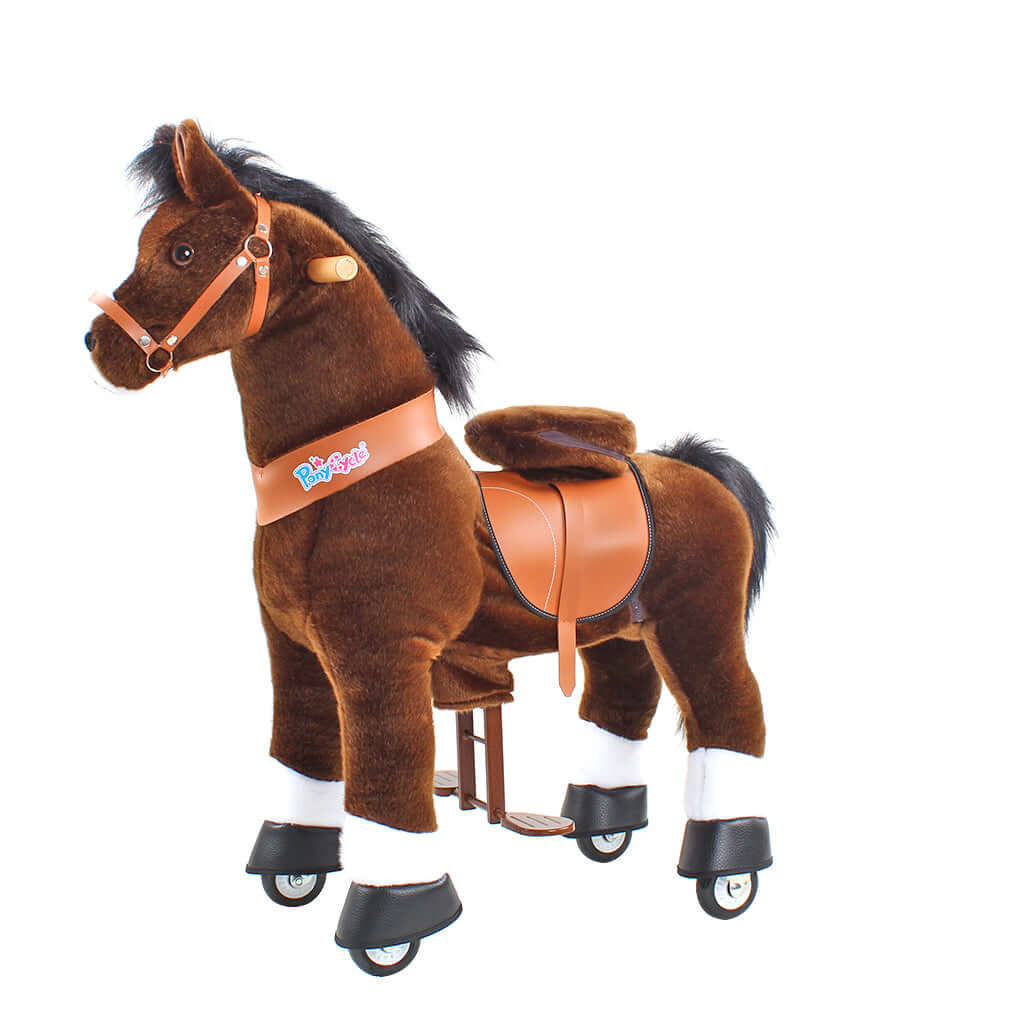 Model U Ride On Horse Toy Age 3-5 Chocolate - HoneyBug 