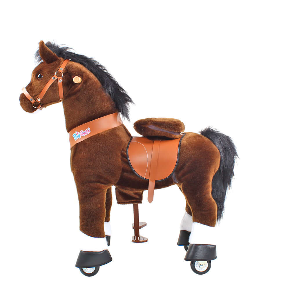 Model U Ride On Horse Toy Age 3-5 Chocolate - HoneyBug 