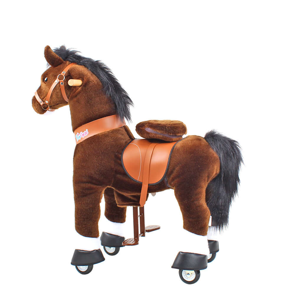 Model U Ride On Horse Toy Age 3-5 Chocolate - HoneyBug 