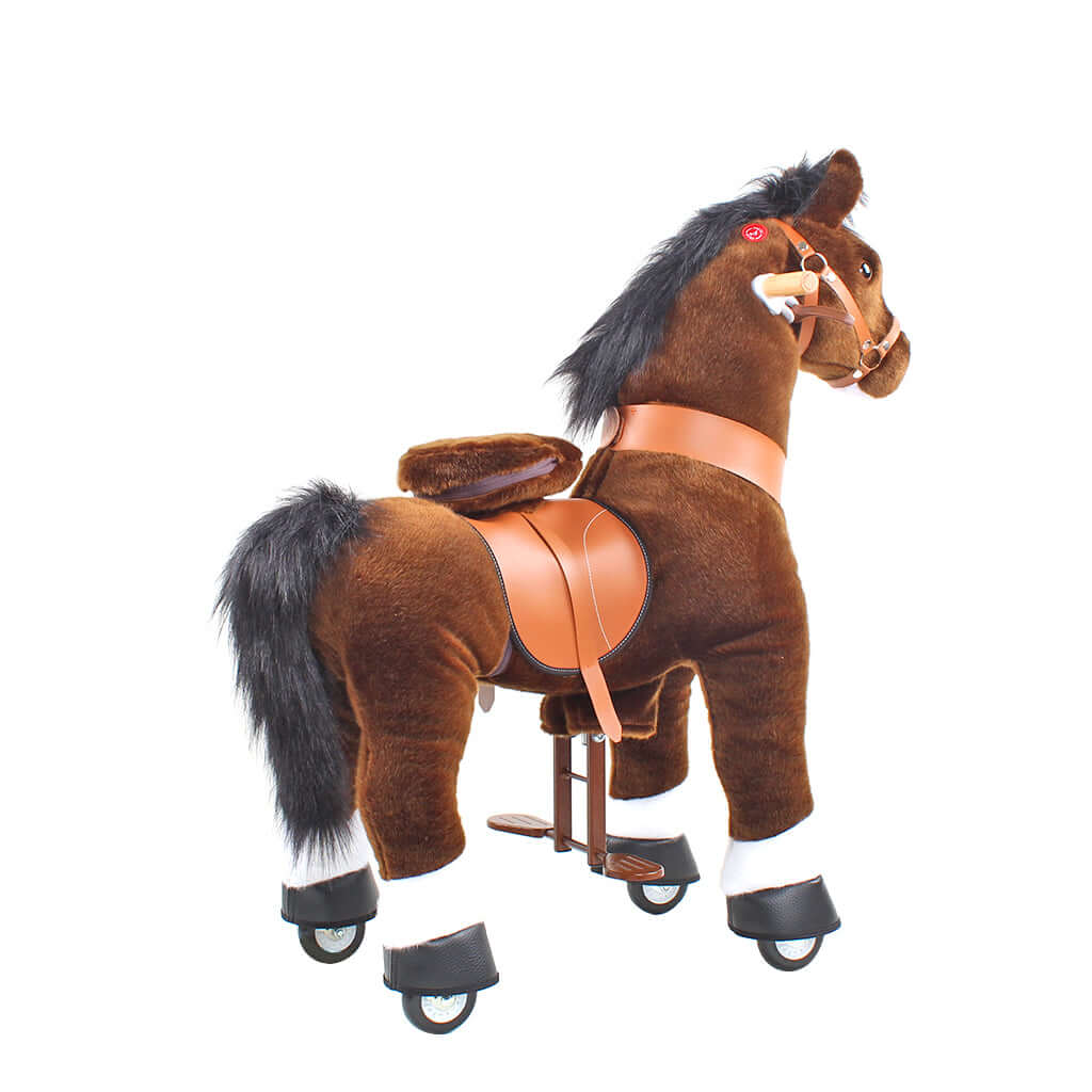 Model U Ride On Horse Toy Age 3-5 Chocolate - HoneyBug 