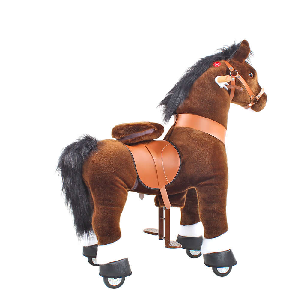 Model U Ride On Horse Toy Age 3-5 Chocolate - HoneyBug 