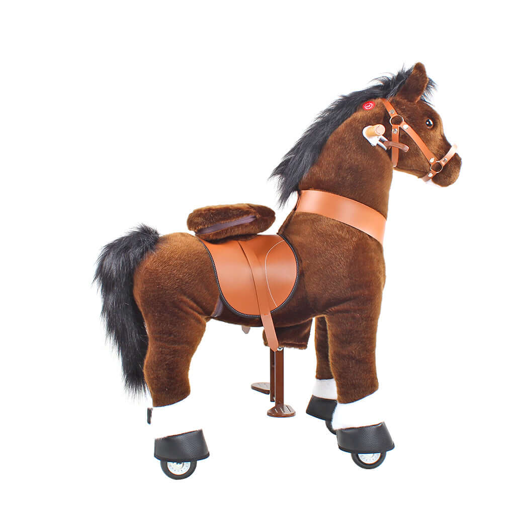 Model U Ride On Horse Toy Age 3-5 Chocolate - HoneyBug 