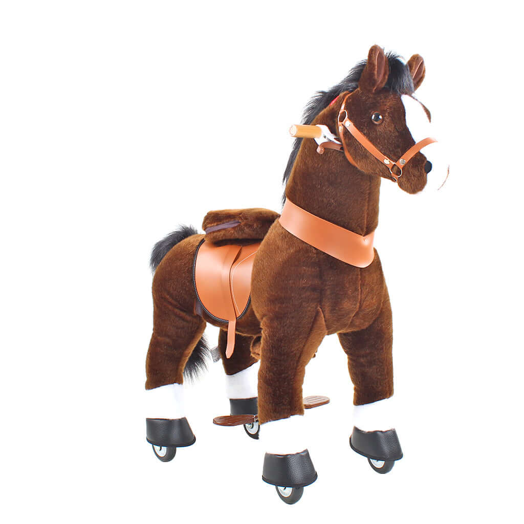 Model U Ride On Horse Toy Age 3-5 Chocolate - HoneyBug 