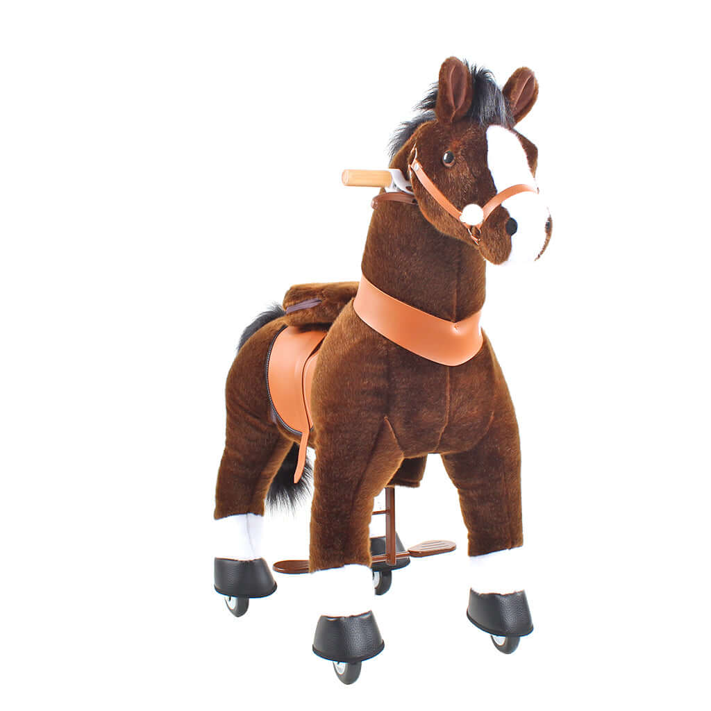 Model U Ride On Horse Toy Age 3-5 Chocolate - HoneyBug 