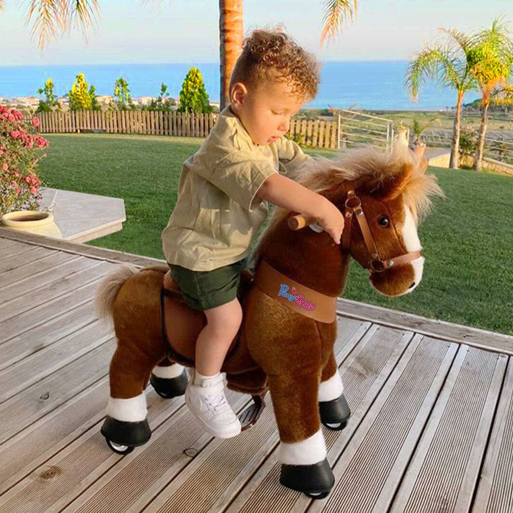 Model U Ride-On Pony Age 3-5 Brown - HoneyBug 