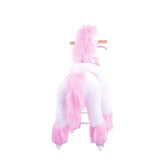 Model U Ride-On Plush Unicorn Age 4-8 Pink - HoneyBug 