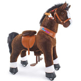 Model U Riding Horse Toy Age 4-8 Chocolate - HoneyBug 