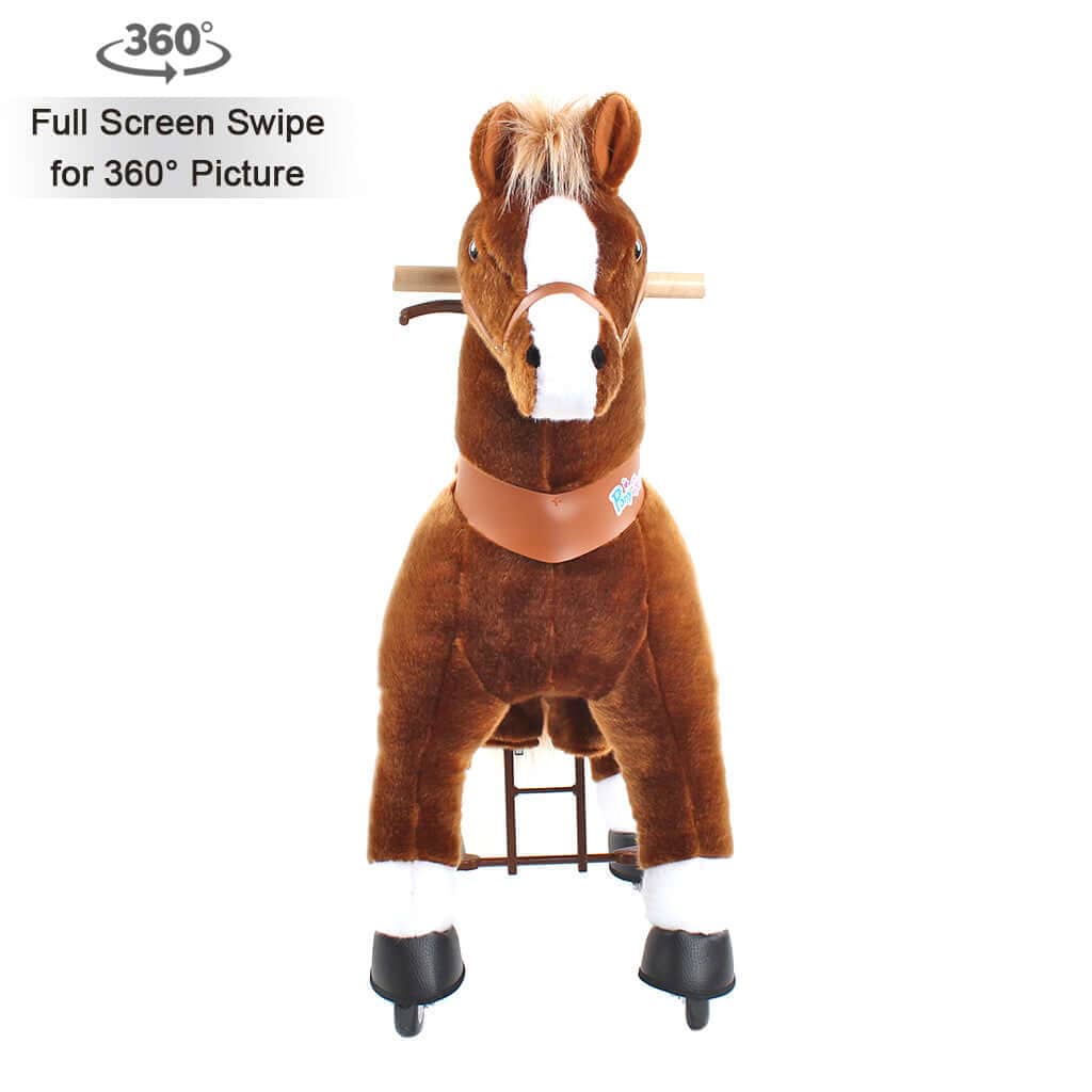 Model U Ride-On Pony Toy Age 4-8 Brown - HoneyBug 