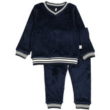 Velour Varsity PJ- Midnight Blue