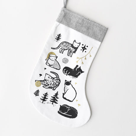 Festive Cats Stocking - HoneyBug 