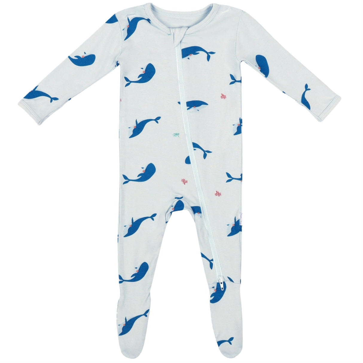 Whale Zippered Footie