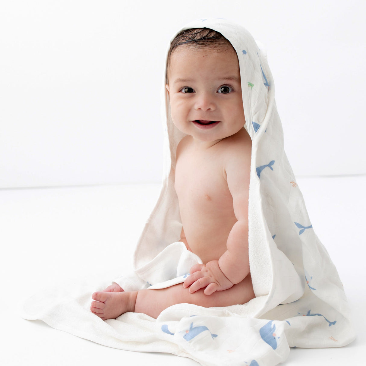 Whale Hooded Towel Set - HoneyBug 