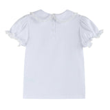 White Collared Lace Sleeve Shirt