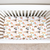 Fitted Crib Sheet - Woodland Tribe