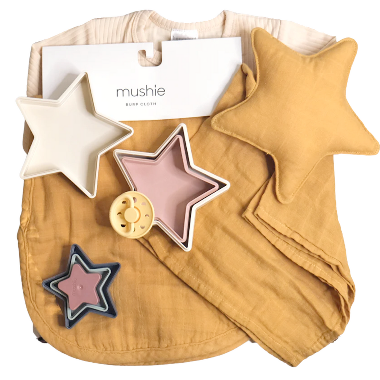 Moon & Stars Gift Box - Yellow - HoneyBug 