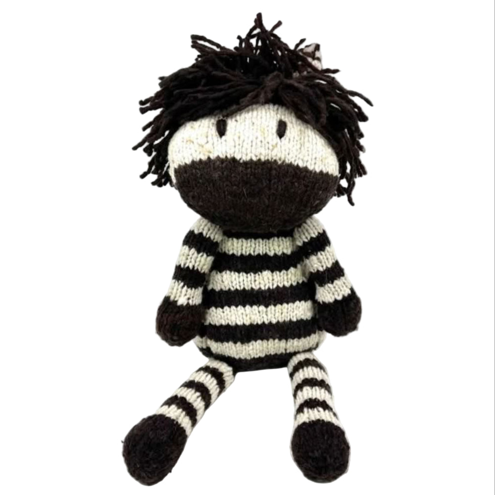 Wool Knit Buddy  | Zachary the Zebra - HoneyBug 