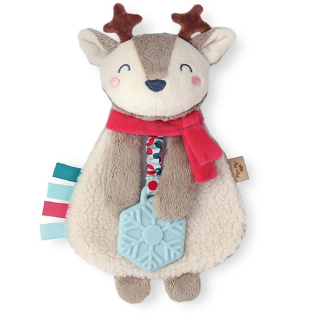 Itzy Lovey Holiday Reindeer Plush + Teether Toy - HoneyBug 