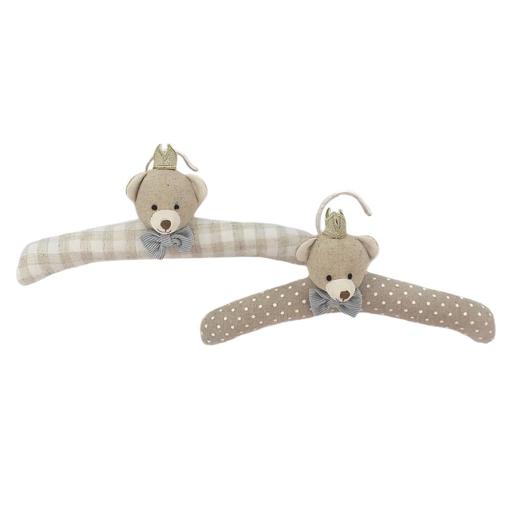 Bear Prince Padded Baby Hangers Set Of 2 - HoneyBug 