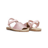 Leather Sandals in Pink Glitter by childrenchic - HoneyBug 