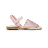 Leather Sandals in Pink Glitter by childrenchic - HoneyBug 