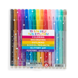 Rainbow Sparkle Glitter Markers - Set of 15 by OOLY - HoneyBug 