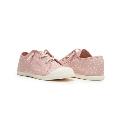 Canvas Elastic Sneaker in Pink Dots by childrenchic - HoneyBug 