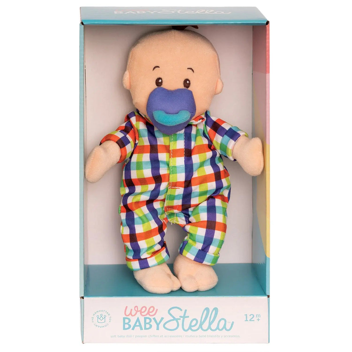 Wee Baby Fella Peach with Brown Hair by Manhattan Toy - HoneyBug 