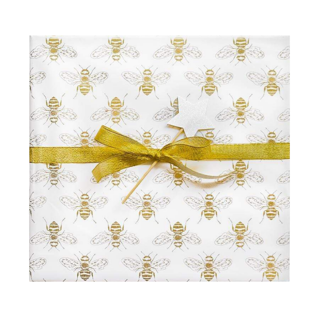 Gold & White Bee Paper - HoneyBug 