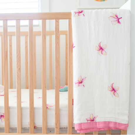 Plumeria Baby Quilt - HoneyBug 