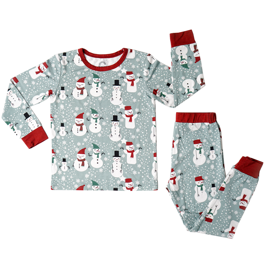 Snow People Toddler Pajama Set - HoneyBug 