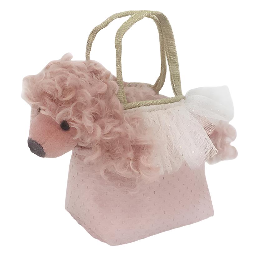 'Paris' Poodle Plush Doll & Toy Purse - HoneyBug 