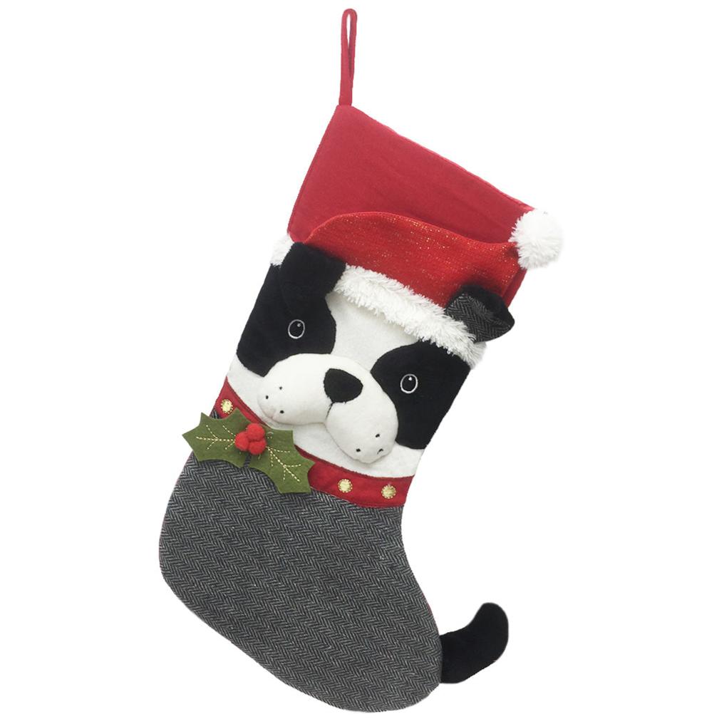 French Dog Christmas Stocking - HoneyBug 