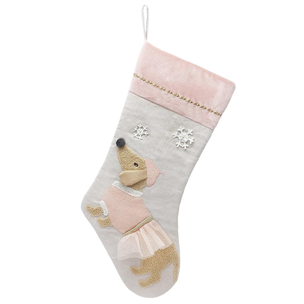 Mon Cheri Dog Christmas Stocking - HoneyBug 