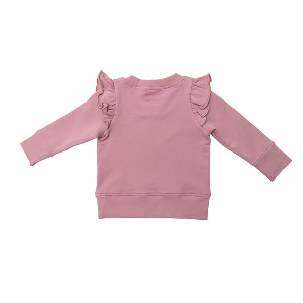 Ruffle Sweatshirt + Leggings - Blush - HoneyBug 