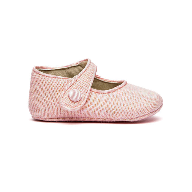 My-First Linen Mary Janes in Rose by childrenchic - HoneyBug 