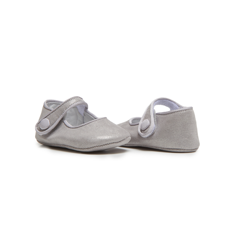 My-First Mary Janes in Silver Shimmer by childrenchic - HoneyBug 