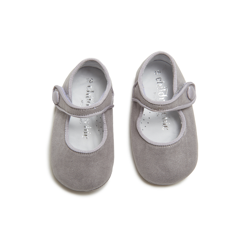 My-First Mary Janes in Silver Shimmer by childrenchic - HoneyBug 