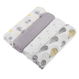 Traveler Bamboo Muslin Swaddle 4PK - HoneyBug 