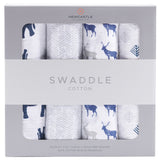 In the Wild Cotton Muslin Swaddle 4PK - HoneyBug 