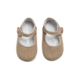 My-First Linen Mary Janes in Nude by childrenchic - HoneyBug 