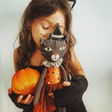 'Elvira' Halloween Cat Plush Doll - HoneyBug 