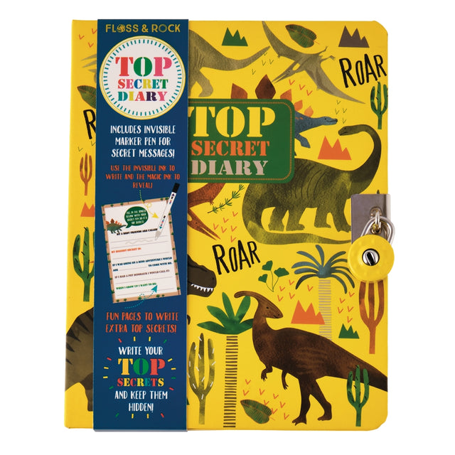 Dinosaur Top Secret Lockable Diary - HoneyBug 