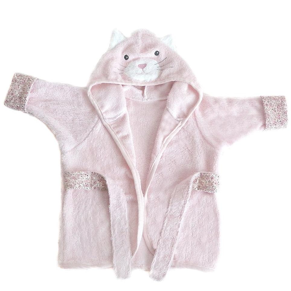 Kitty Viscose Bamboo Pink Baby Robe - HoneyBug 