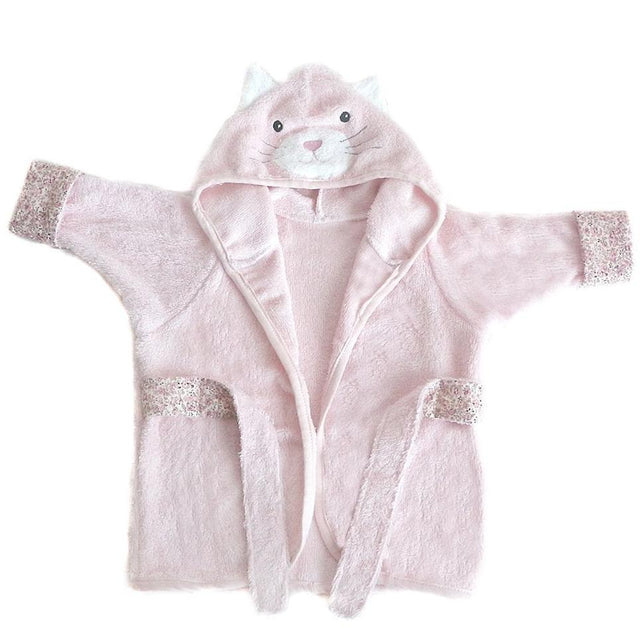 Kitty Viscose Bamboo Pink Baby Robe - HoneyBug 