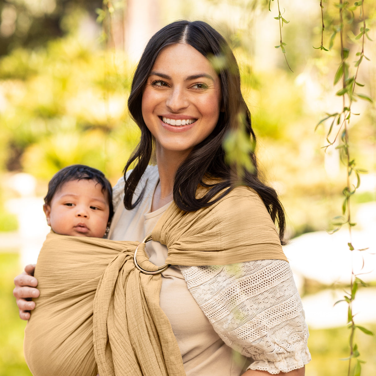 MOBY Ring Sling - Saffron - HoneyBug 