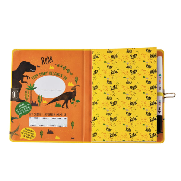 Dinosaur Top Secret Lockable Diary - HoneyBug 