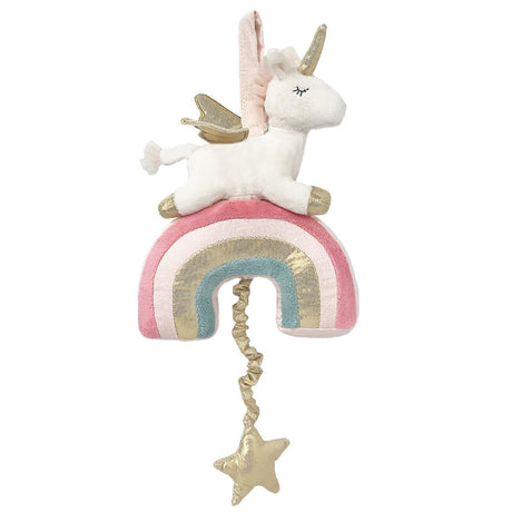 Plush Rainbow Unicorn Music Mobile - HoneyBug 