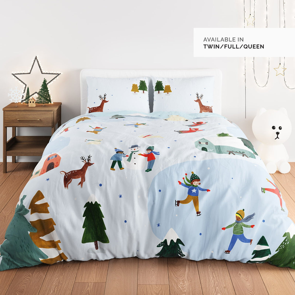 Snowy Day Duvet & Pillowcase - HoneyBug 